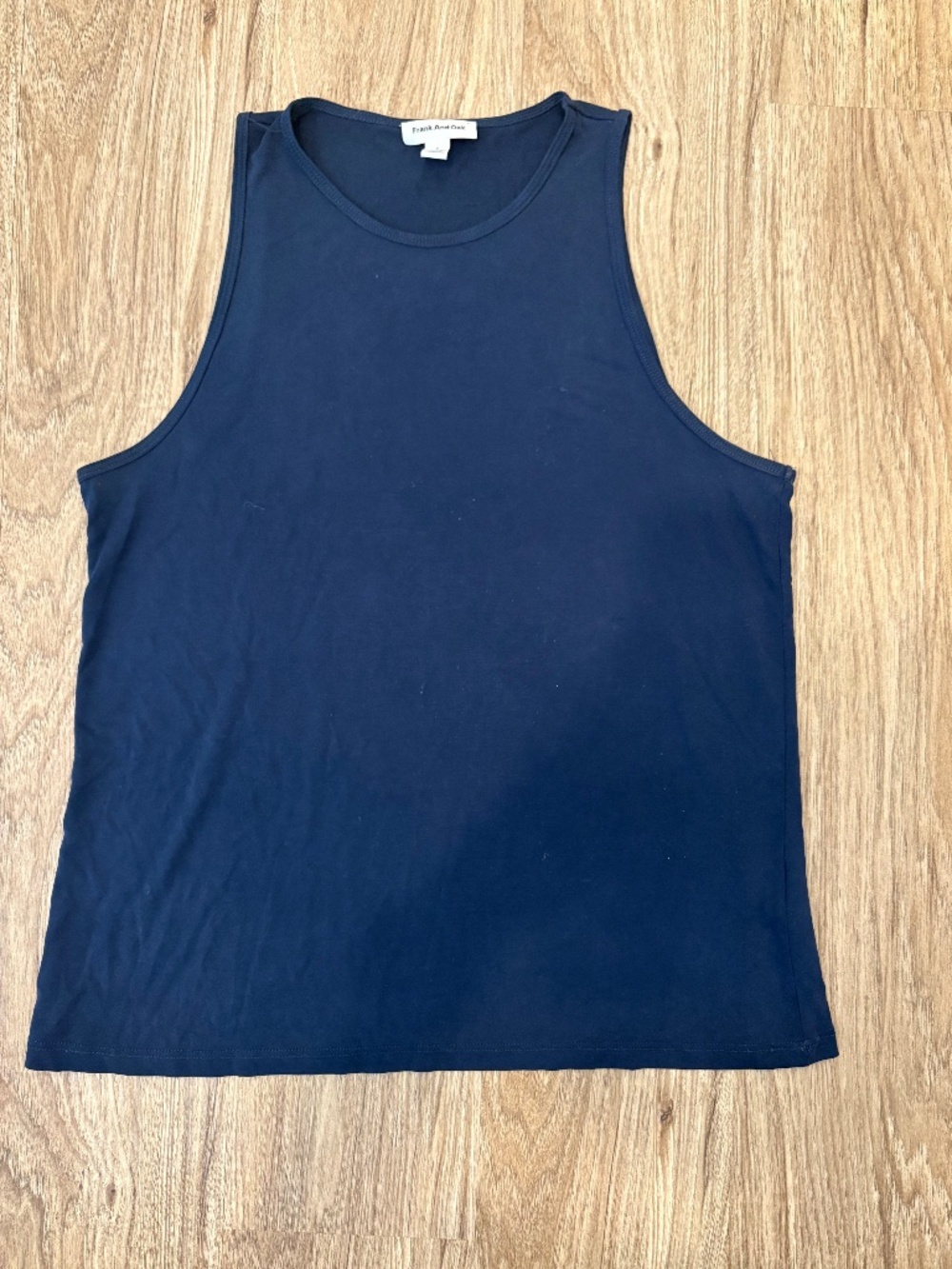 Frank and Oak High Neck Navy Tank top